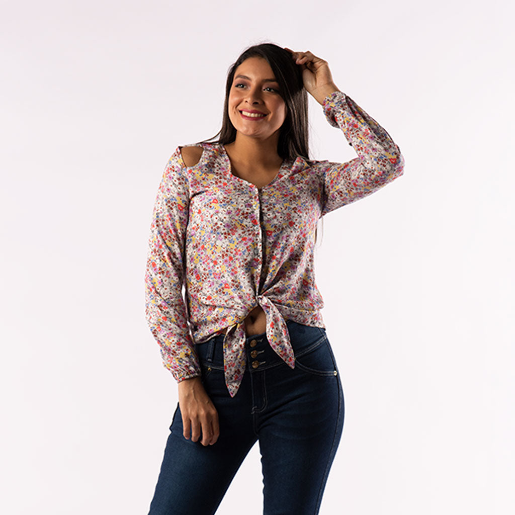 Blusa Ethiopia Manga Larga Mujer - 2x S/55.00