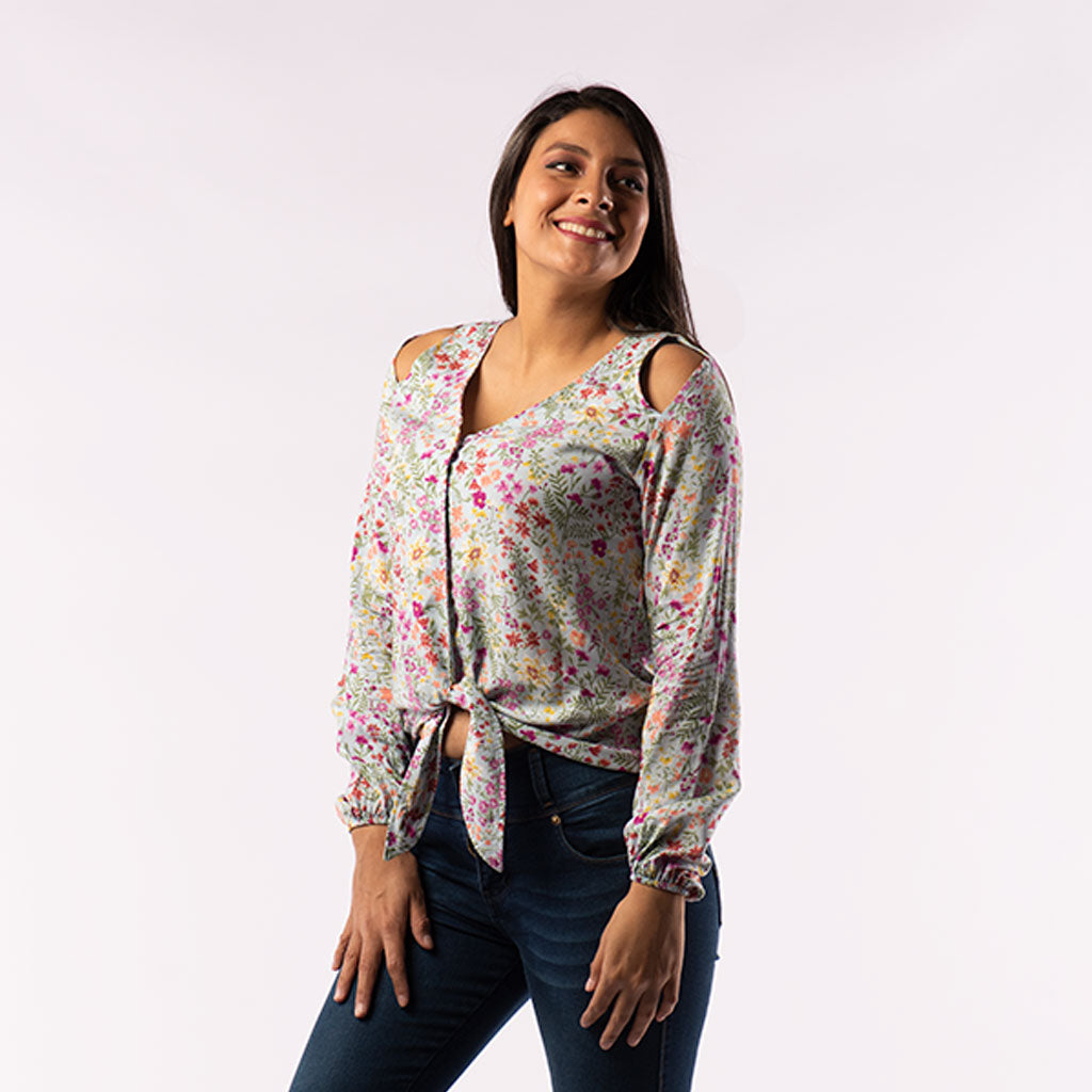 Blusa Ethiopia Manga Larga Mujer - 2x S/55.00