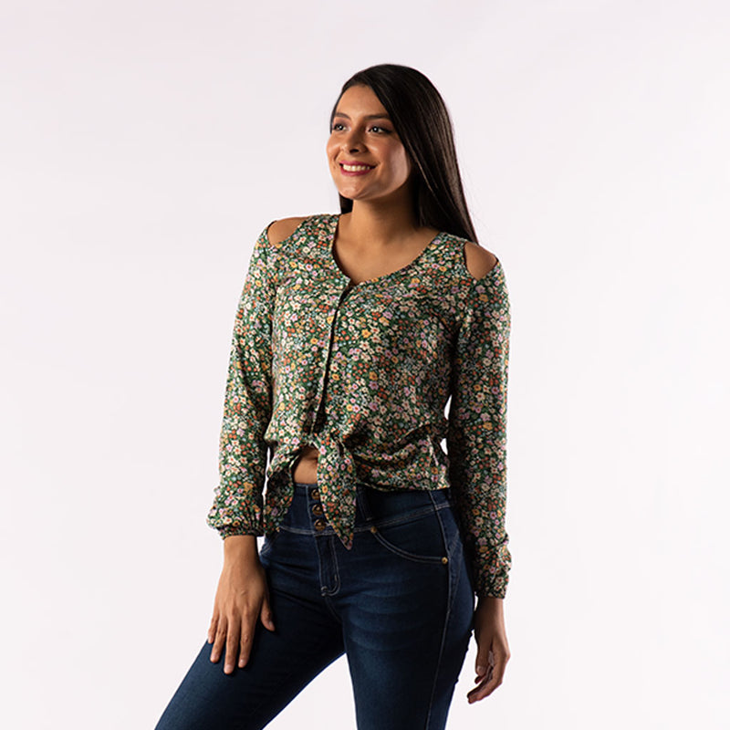 Blusa Ethiopia Manga Larga Mujer - S/35.00