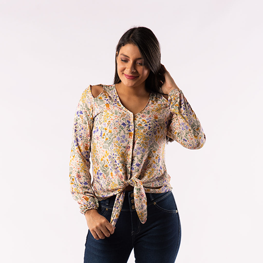 Blusa Ethiopia Manga Larga Mujer - 2x S/55.00