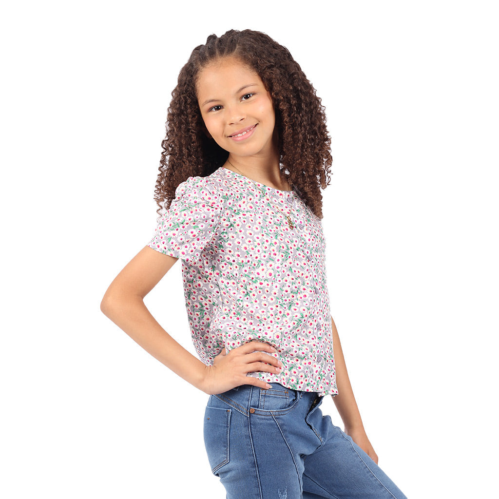 Blusa Essie Manga Corta Niña - 2x S/25.00
