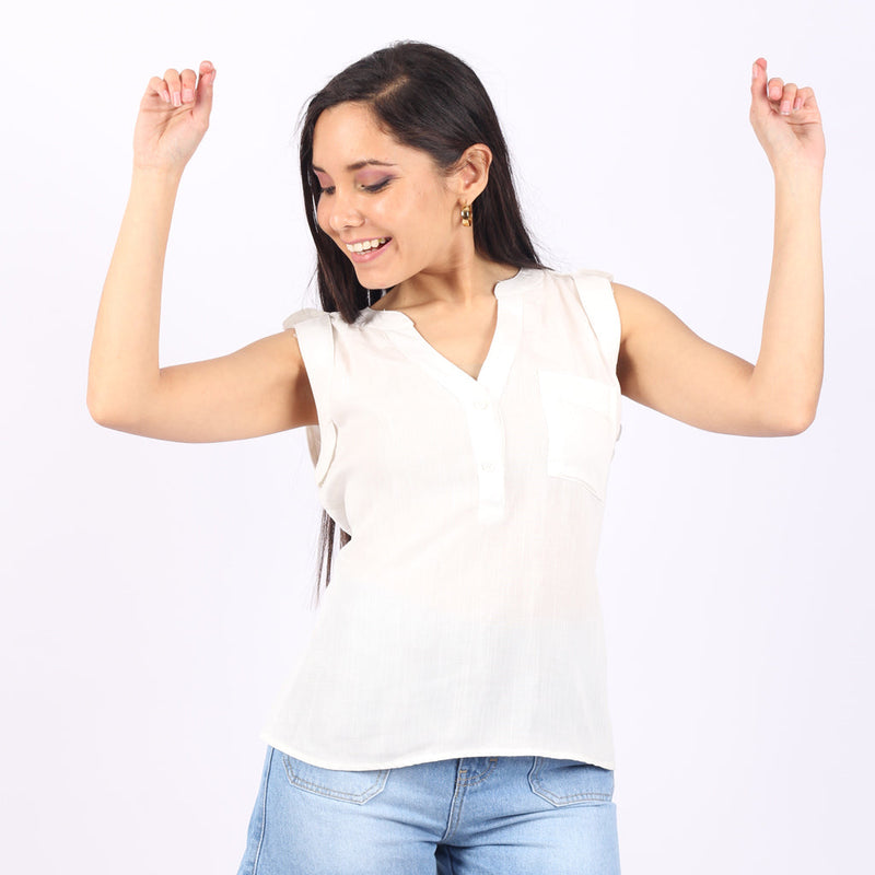 Blusa Ethiopia Challis Manga Cero Mujer