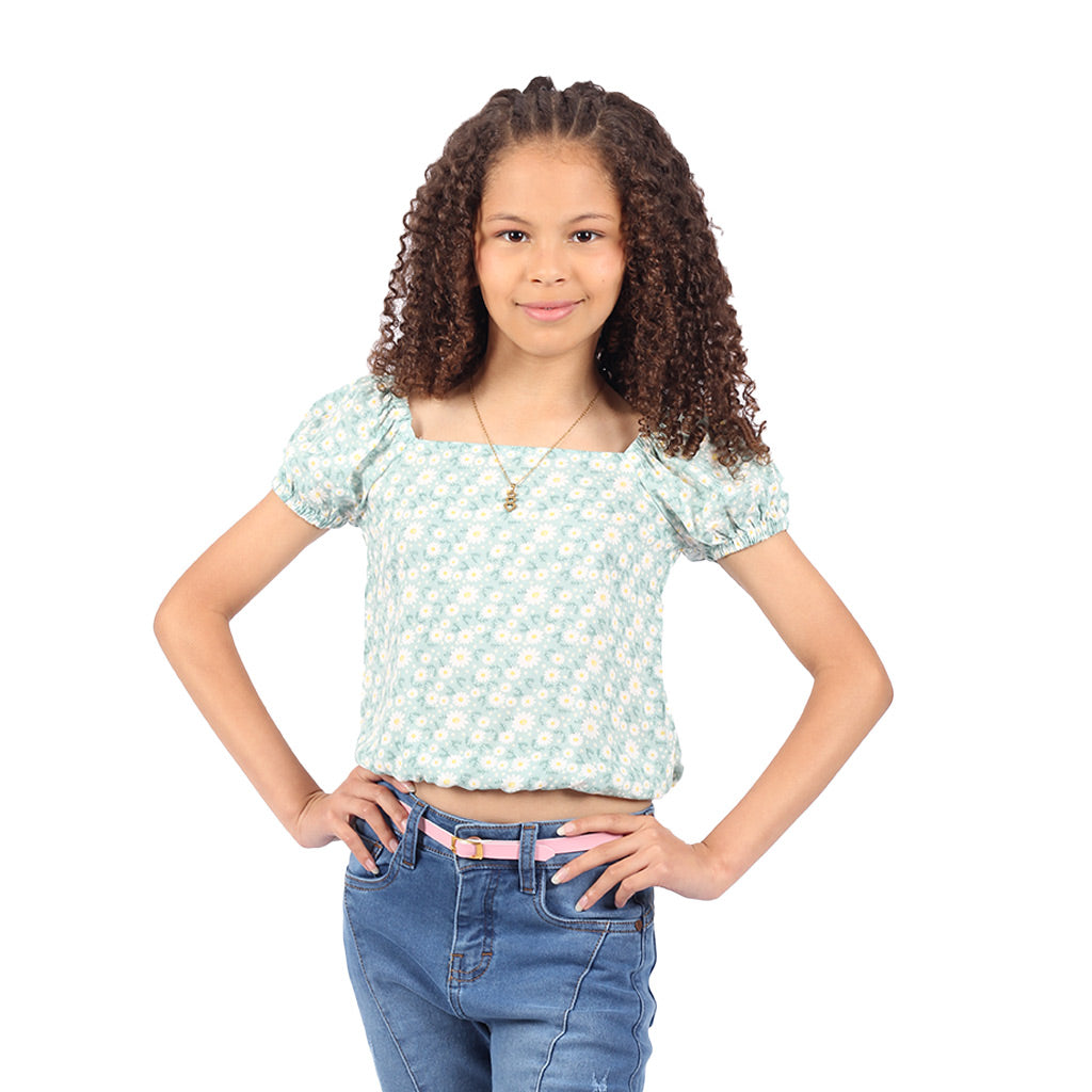Blusa Essie Manga Corta Niña - 2x S/25.00