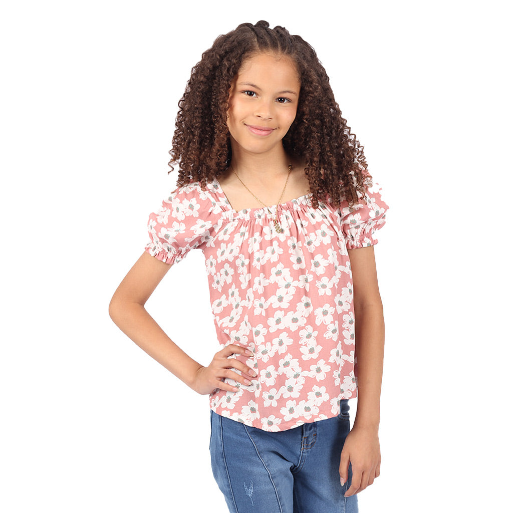 Blusa Essie Manga Corta Niña - 2x S/25.00