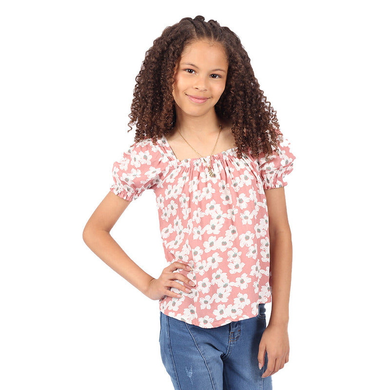 Blusa Essie Manga Corta Niña - 2x S/35.00