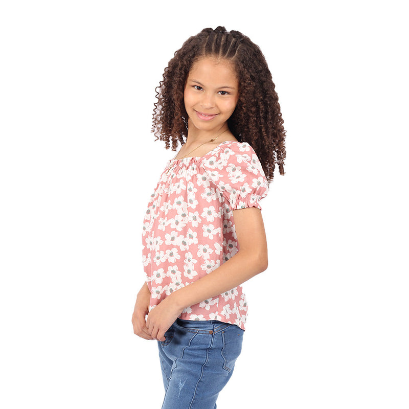 Blusa Essie Manga Corta Niña - 2x S/35.00