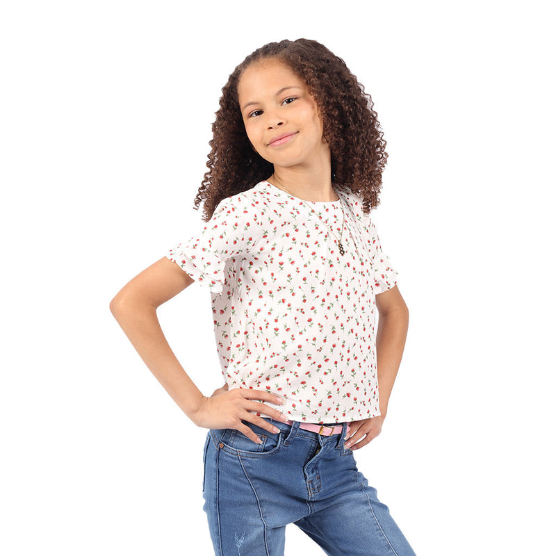 Blusa Essie Manga Corta Niña - 2x S/35.00