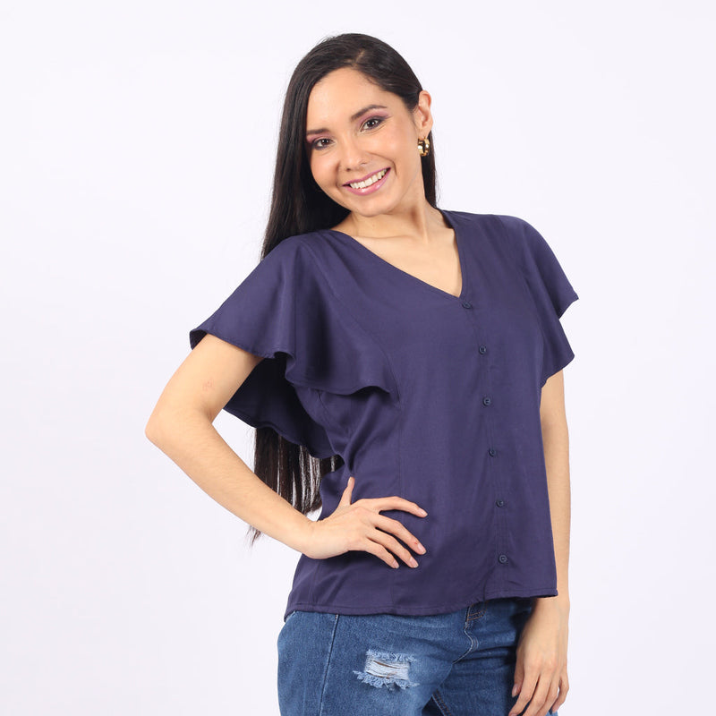Blusa Ethiopia Challis Manga Corta Mujer - 2x S/45.00 y 3x S/60.00