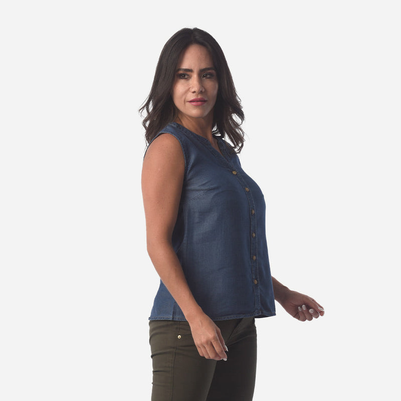 ¡NUEVO! - Blusa Ethiopia Algodón Manga Cero Mujer