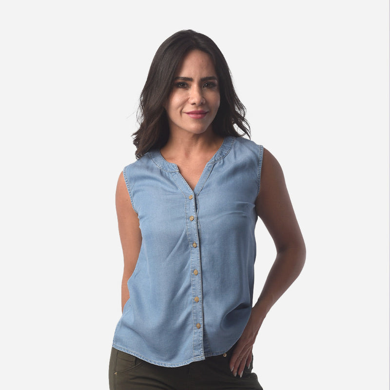 ¡NUEVO! - Blusa Ethiopia Algodón Manga Cero Mujer