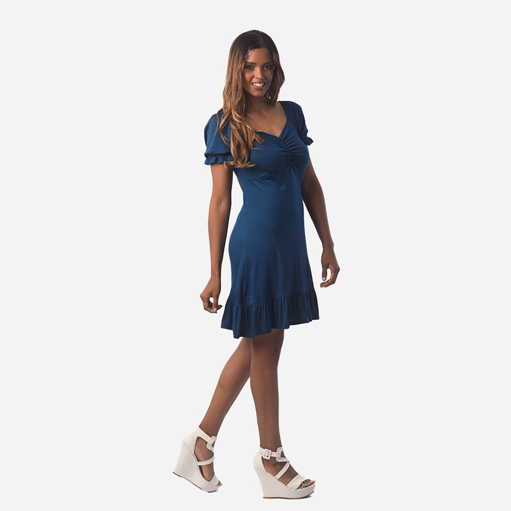 Vestido Ethiopia Viscosa Manga Corta Mujer - 2x S/75.00 y 3x S/105.00