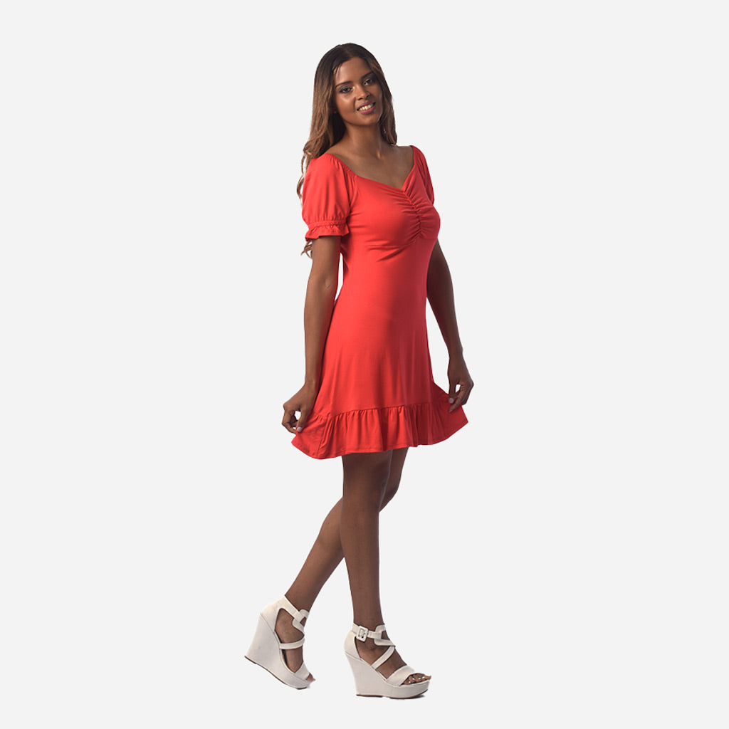 Vestido Ethiopia Viscosa Manga Corta Mujer - 2x S/75.00 y 3x S/105.00