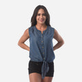 ¡NUEVO! - Blusa Ethiopia Tencel Manga Cero Mujer