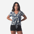 ¡NUEVO! - Blusa Ethiopia Chambray Manga Corta Mujer - 2x S/60.00