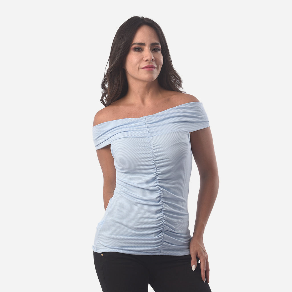 Polo Ethiopia Rib Manga Corta Escote Mujer