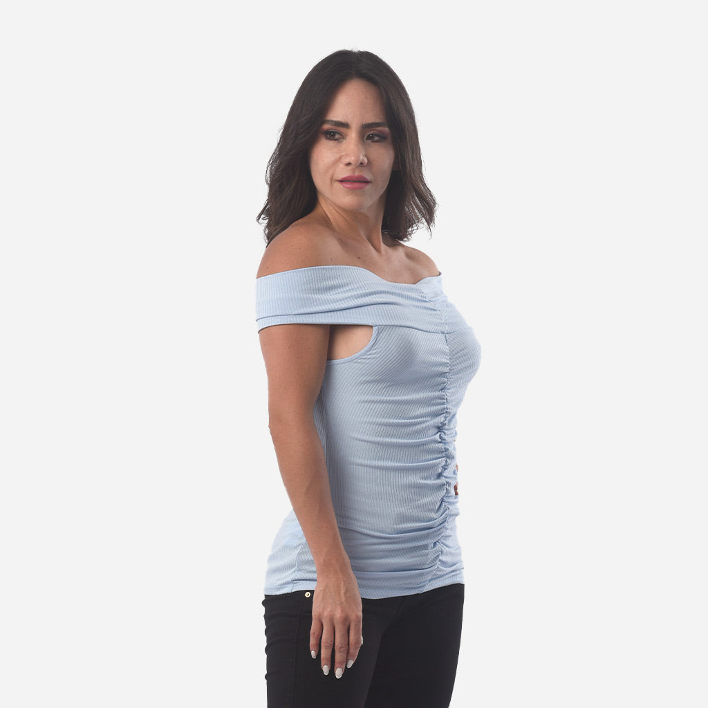Polo Ethiopia Rib Manga Corta Escote Mujer