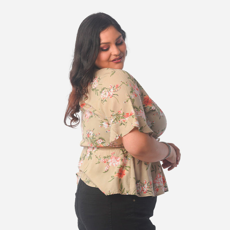 ¡NUEVO! - Blusa Magnolia Challis Manga Cero Mujer - 2x S/75.00 y 3x S/90.00