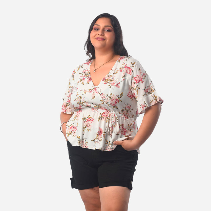 ¡NUEVO! - Blusa Magnolia Challis Manga Cero Mujer - 2x S/75.00 y 3x S/90.00