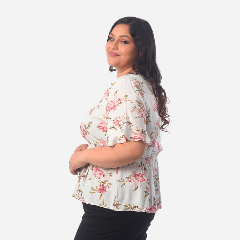 ¡NUEVO! - Blusa Magnolia Challis Manga Cero Mujer - 2x S/75.00 y 3x S/90.00