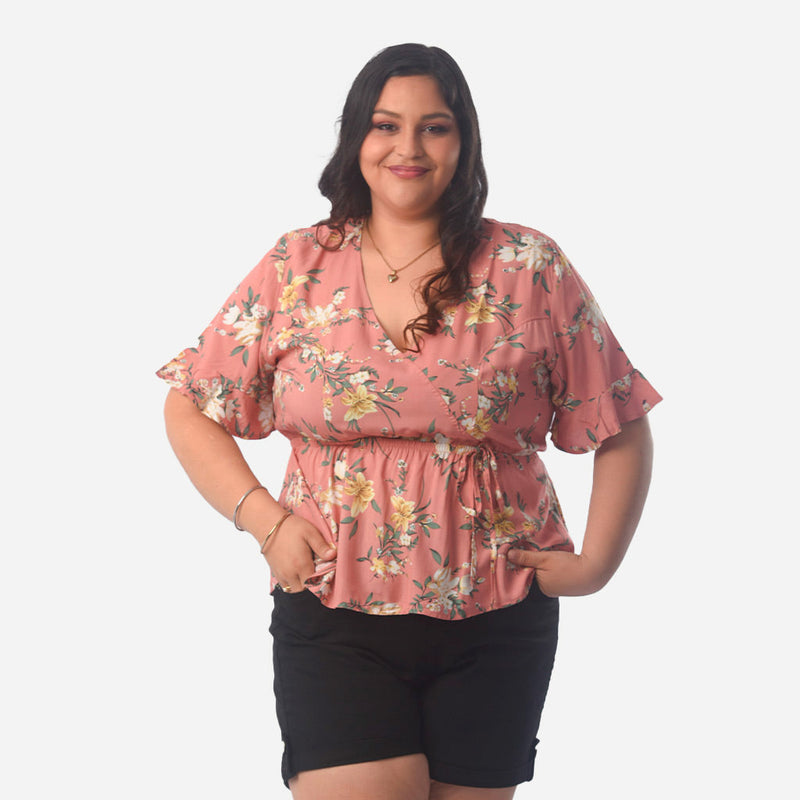 ¡NUEVO! - Blusa Magnolia Challis Manga Cero Mujer - 2x S/75.00 y 3x S/90.00
