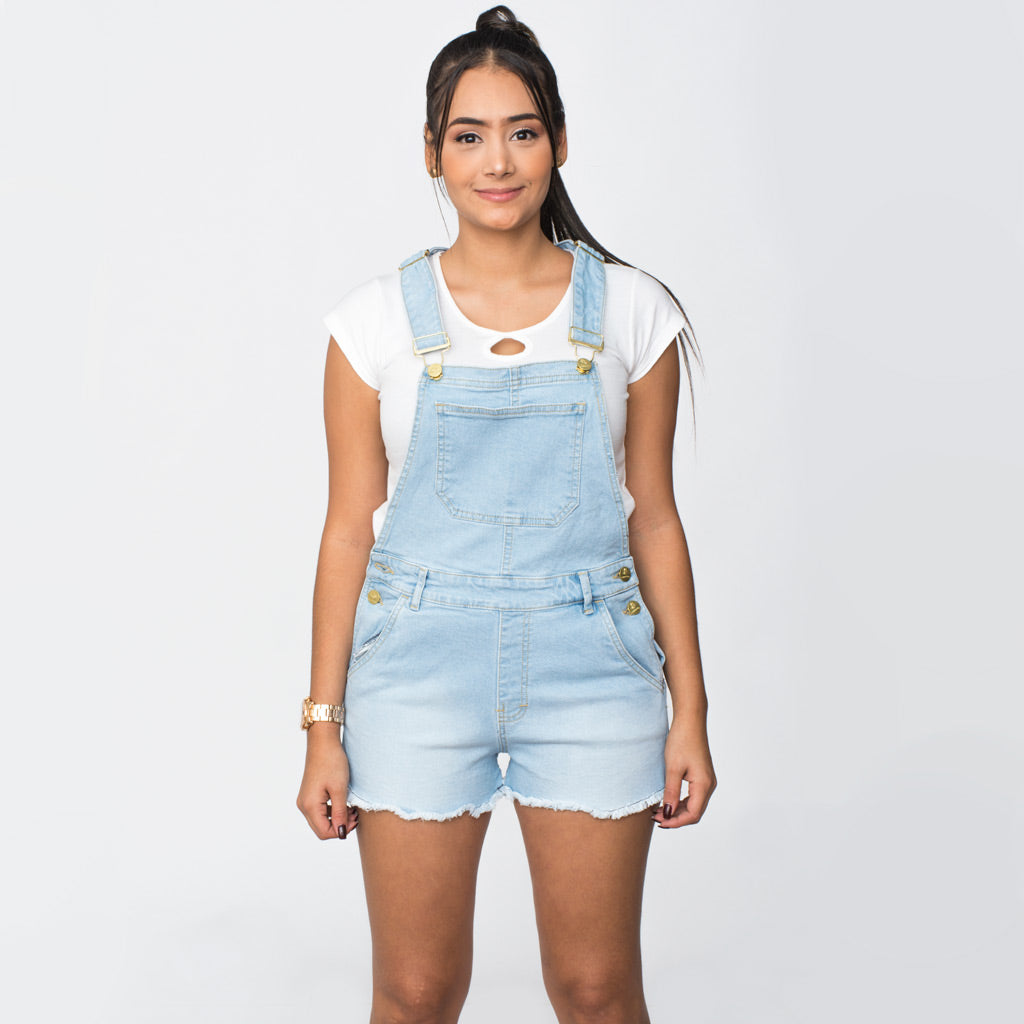 Denim Overol Short Mujer Outfit Con Overoles Para Mujer Denim