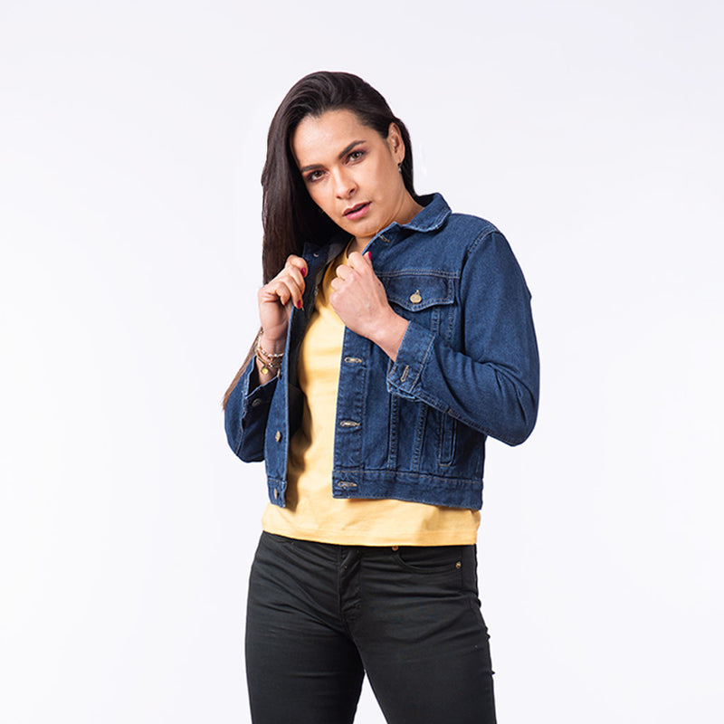 Casaca Ethiopia Denim Rígido Mujer - 2x S/130.00