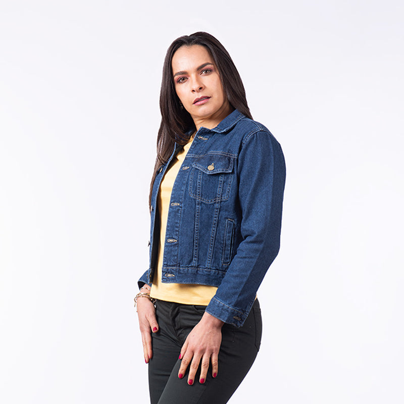 Casaca Ethiopia Denim Rígido Mujer - 2x S/130.00