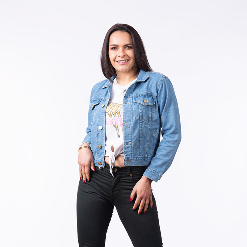 Casaca Ethiopia Denim Rígido Mujer - 2x S/130.00