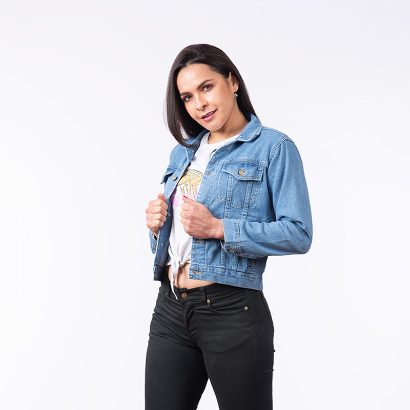 Casaca Ethiopia Denim Rígido Mujer - 2x S/130.00