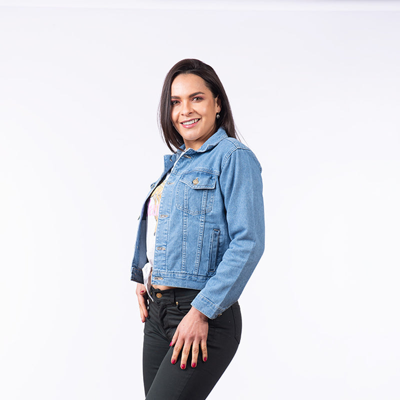 Casaca Ethiopia Denim Rígido Mujer - 2x S/130.00