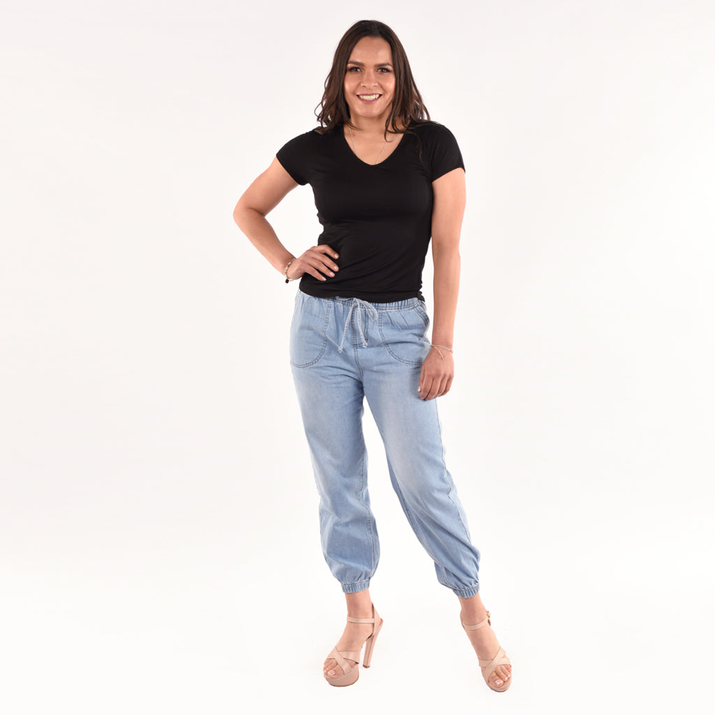 Jogger Ethiopia Denim Rígido Mujer - 2x S/110.00 y 3x S/150.00