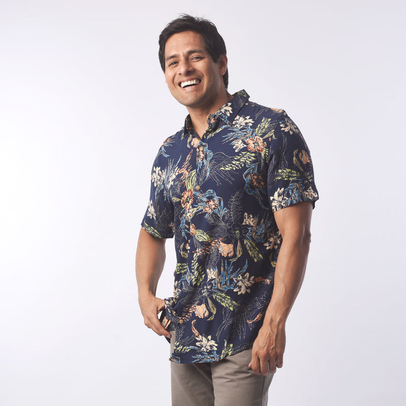 ¡NUEVO! - Camisa Chiemsee Challis Manga Corta Hombre - S/19.90