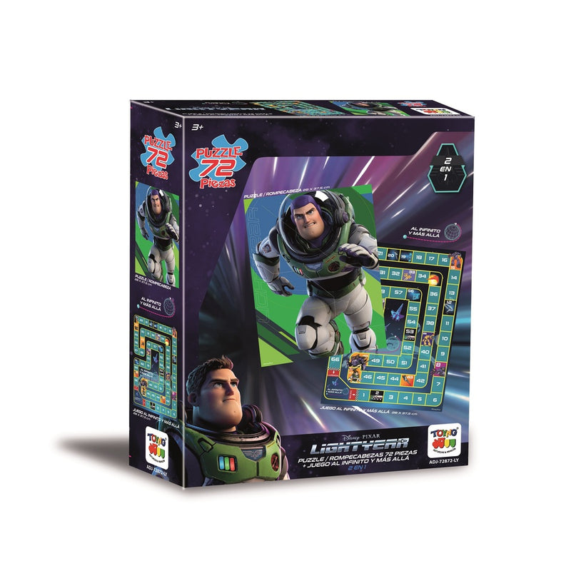 2 EN 1  PUZZLE 72PCS + JUEGO DE AVANCE BUZZ LIGHTYEAR - S/7.90
