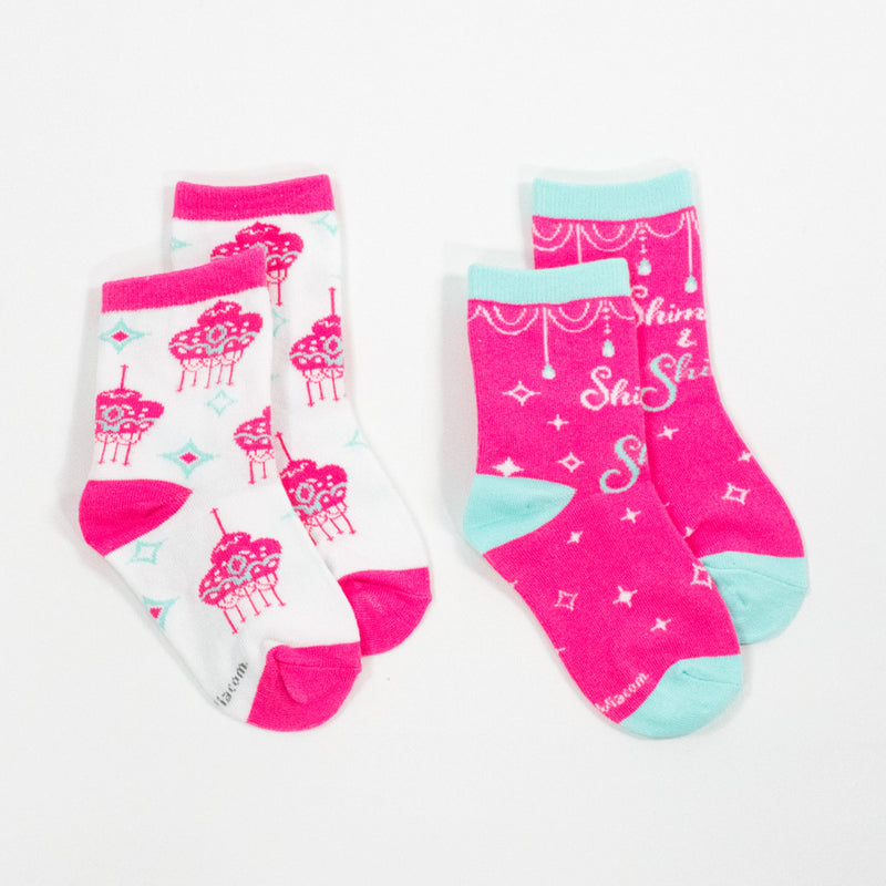 Pack x 2 Pares De Medias Shimmer And Shine Niña - S/5.00