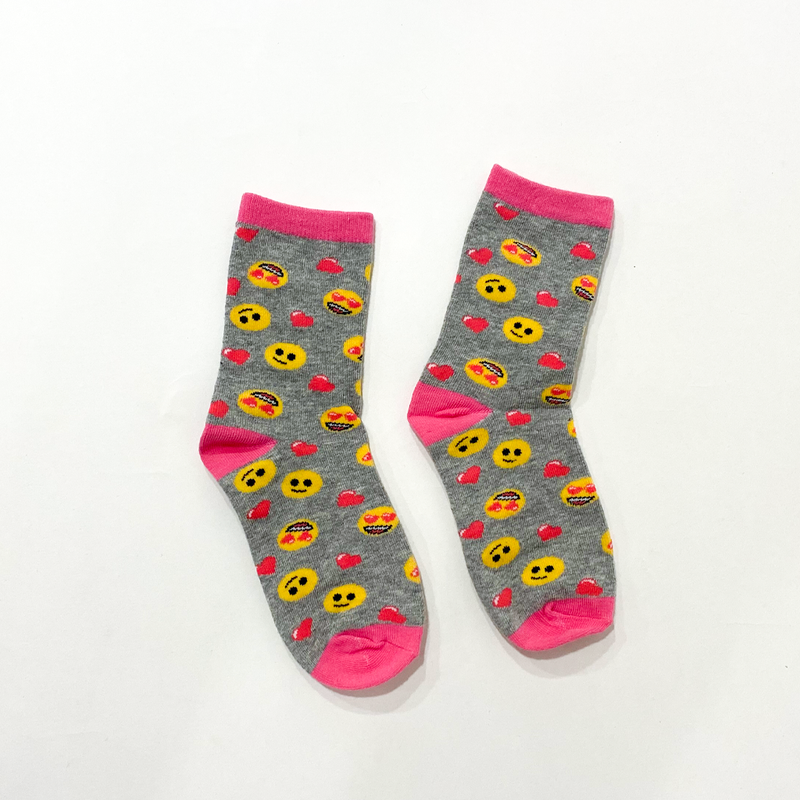Pack x 2 Pares De Medias Emoji Niña - S/5.00