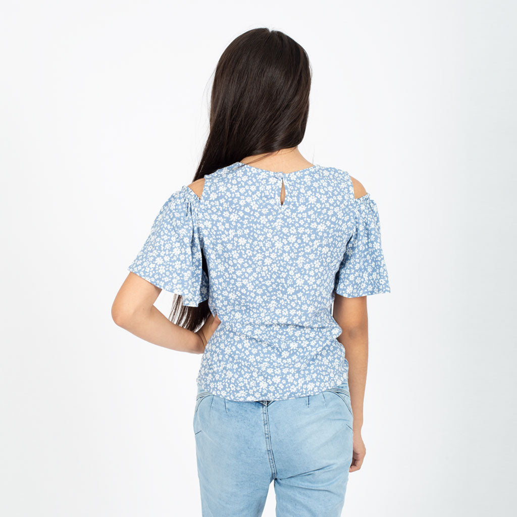 Blusa Essie Lino Manga Corta Niña - 2x S/25.00