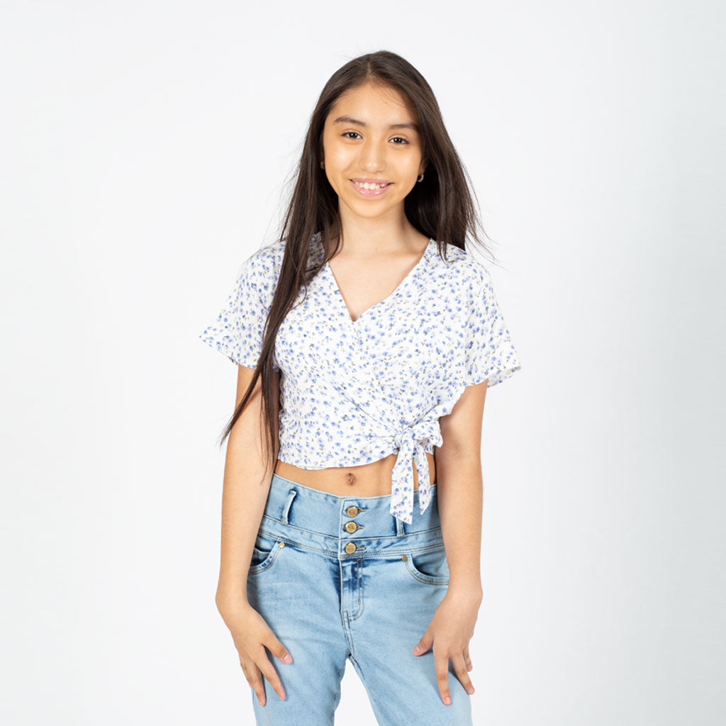 Blusa Essie Challis Manga Corta Niña - 2x1
