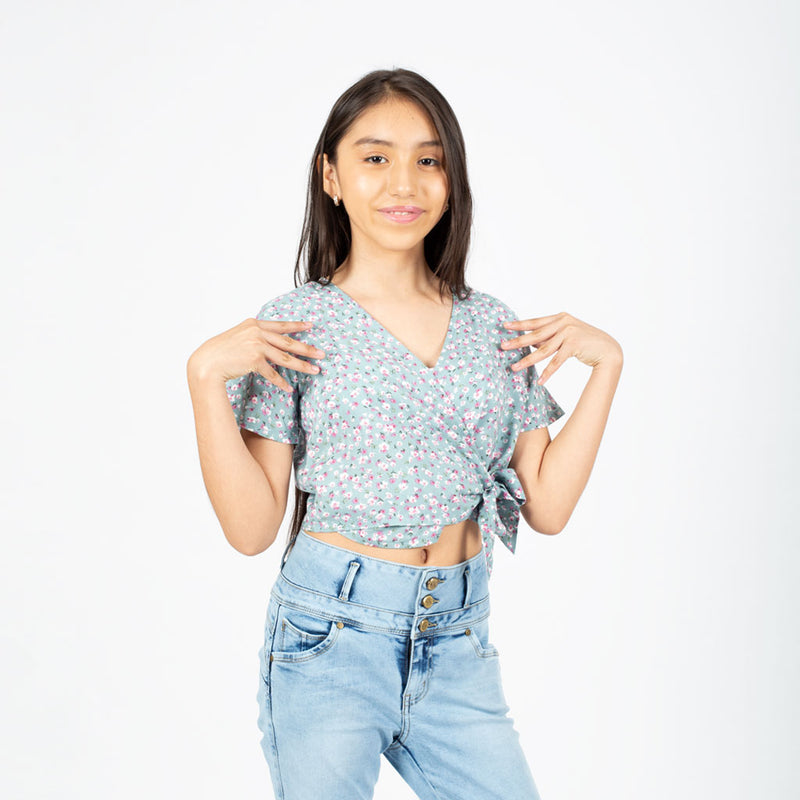 Blusa Essie Challis Manga Corta Niña - S/9.90
