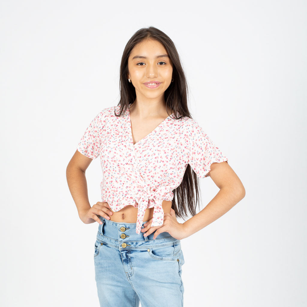 Blusa Essie Challis Manga Corta Niña - 2x1