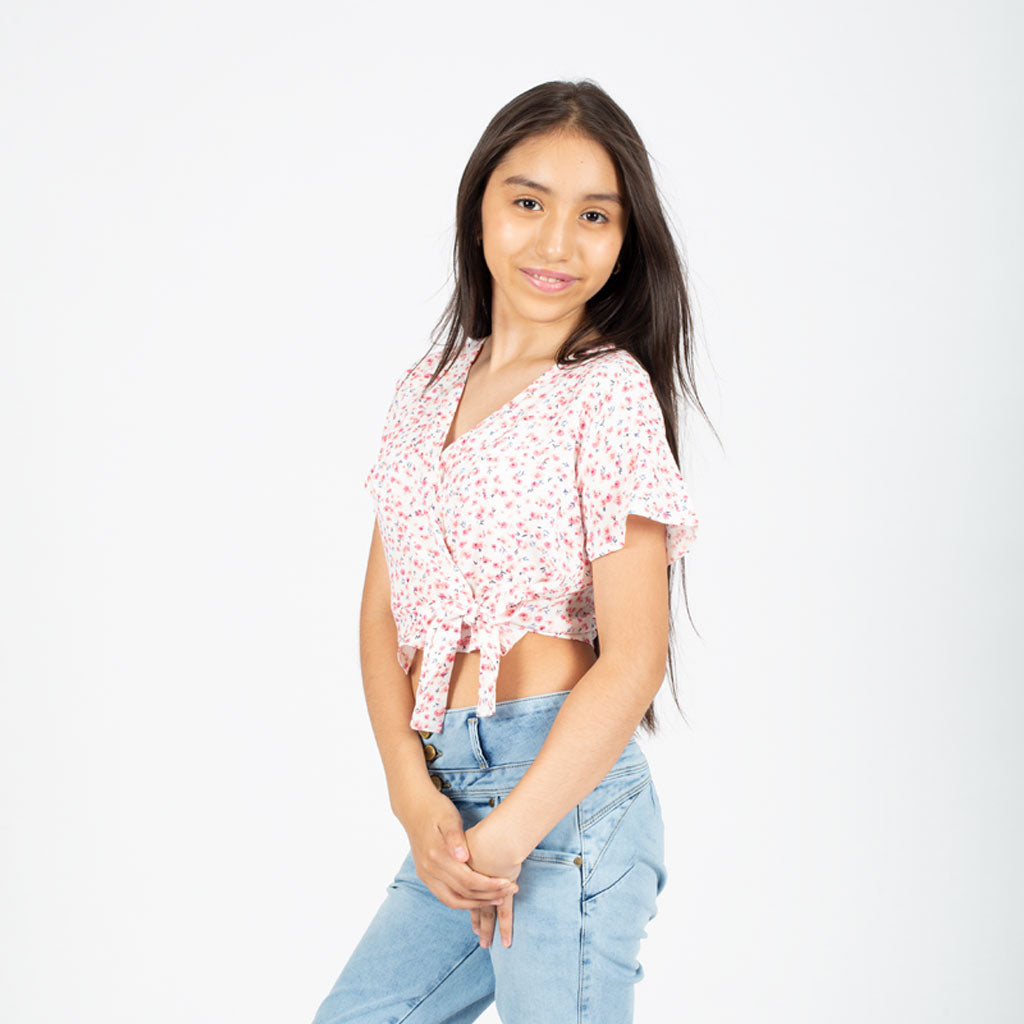 Blusa Essie Challis Manga Corta Niña - 2x1