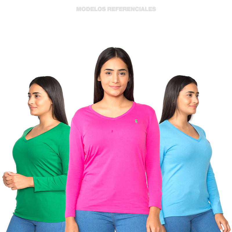 Pack Sorpresa x 3 Polos de Exportación Mujer - 1 Pack x S/30.00